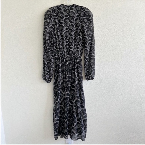 ALC Kate Floral Long Sleeve Silk Blend Midi Dress - Picture 3 of 9